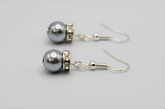 Gray Pearl Earrings