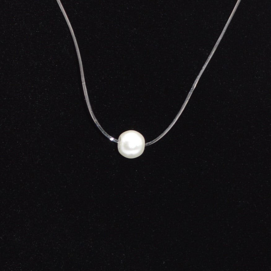Floating Glass Pearl Necklace