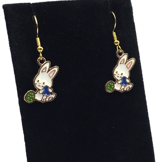 Bunny with Easter Eggs Earrings