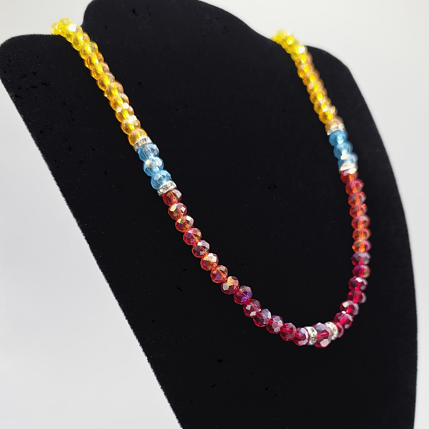 Rainbow Crystal Beaded Necklace