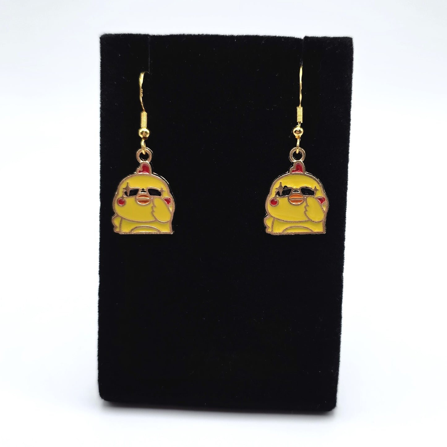 Hoppy Easter Rock Star Chick Earrings