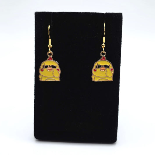 Hoppy Easter Rock Star Chick Earrings