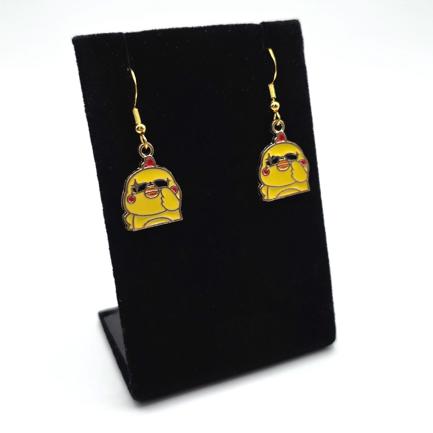 Hoppy Easter Rock Star Chick Earrings