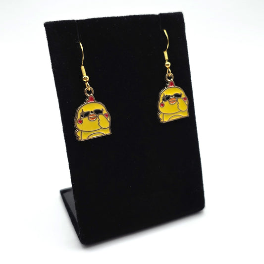 Hoppy Easter Rock Star Chick Earrings