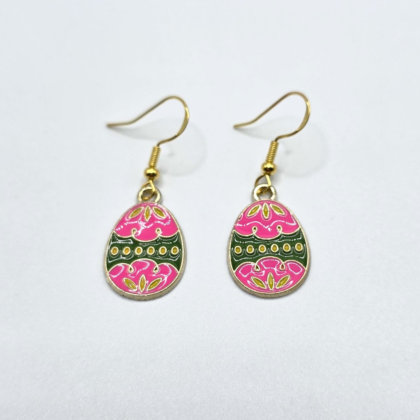 Hoppy Easter Pink and Green Egg Earrings