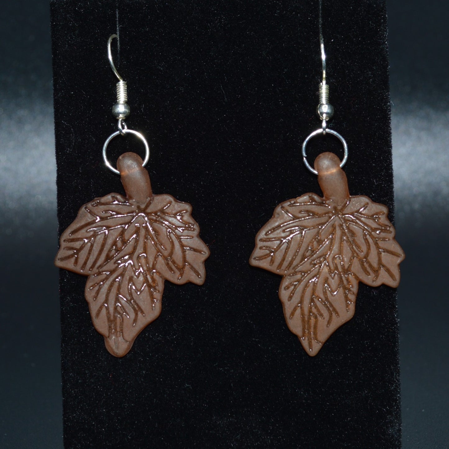 Brown Leaf Earrings