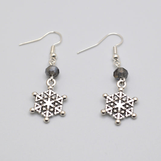 Snowflake Earrings #6 (Light Topaz)