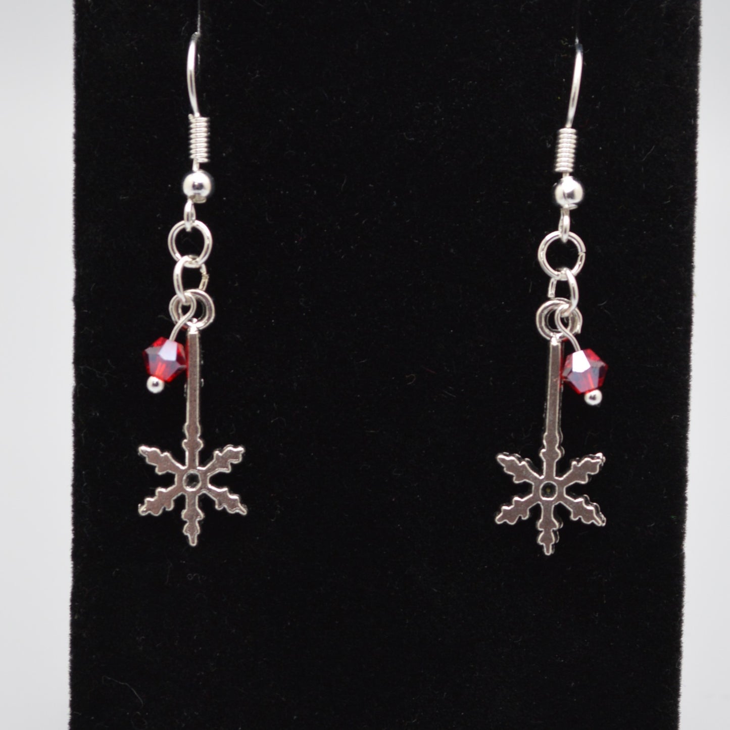 Snowflake Earrings #10 (Red)