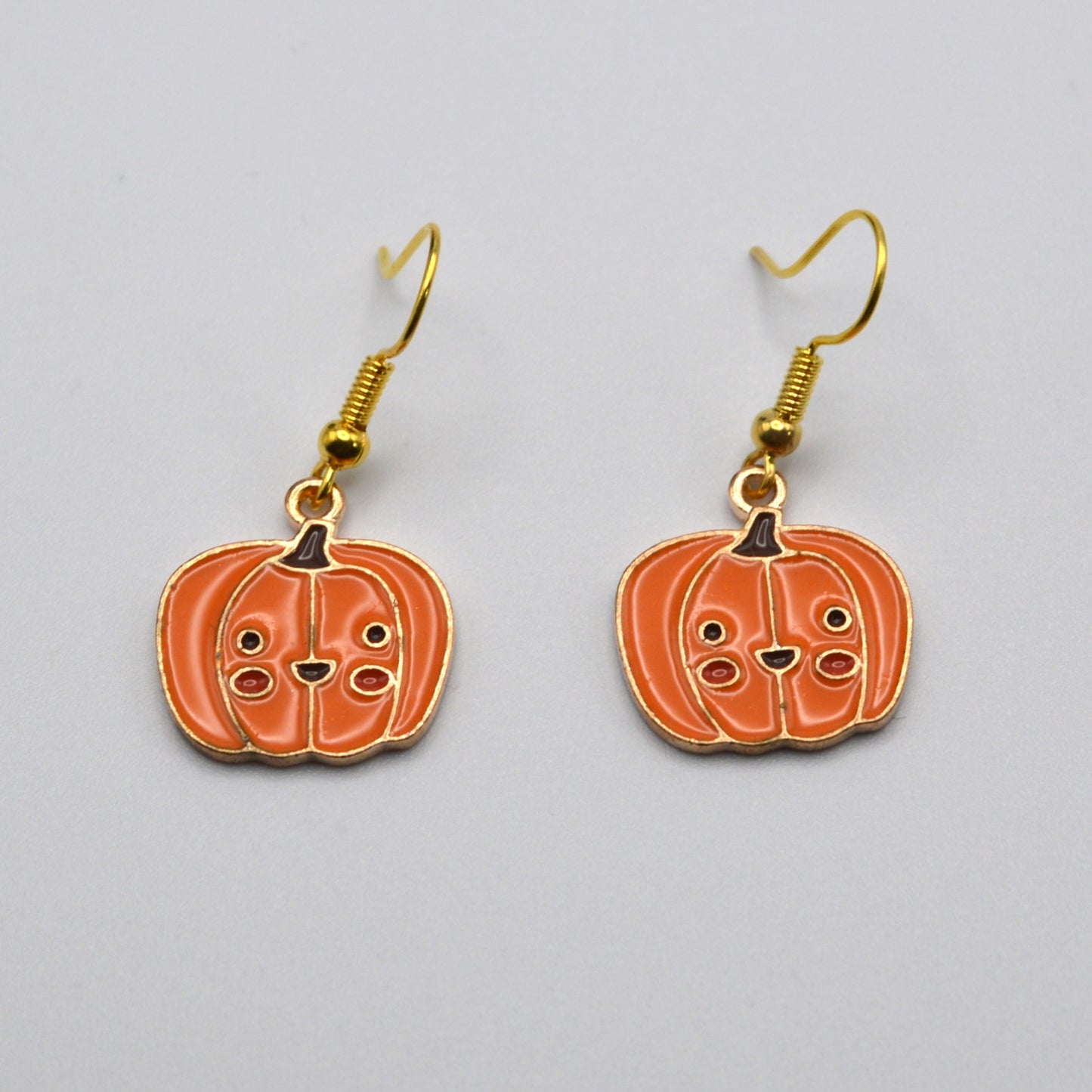 Pumpkin with Face Earrings