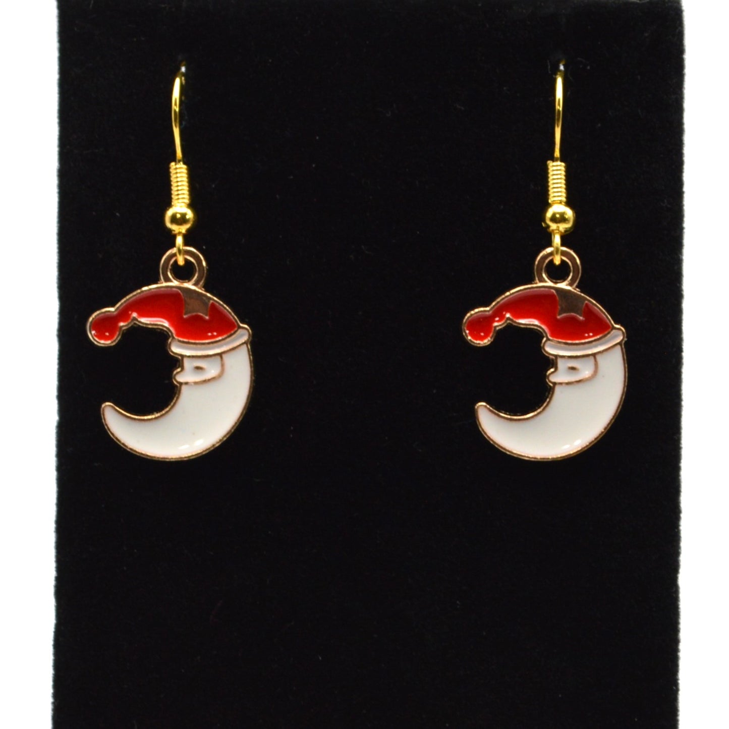 Moon Santa Earrings