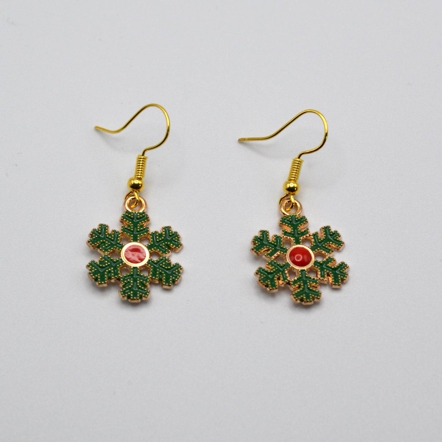 Snowflake Wreath Gold Earrings