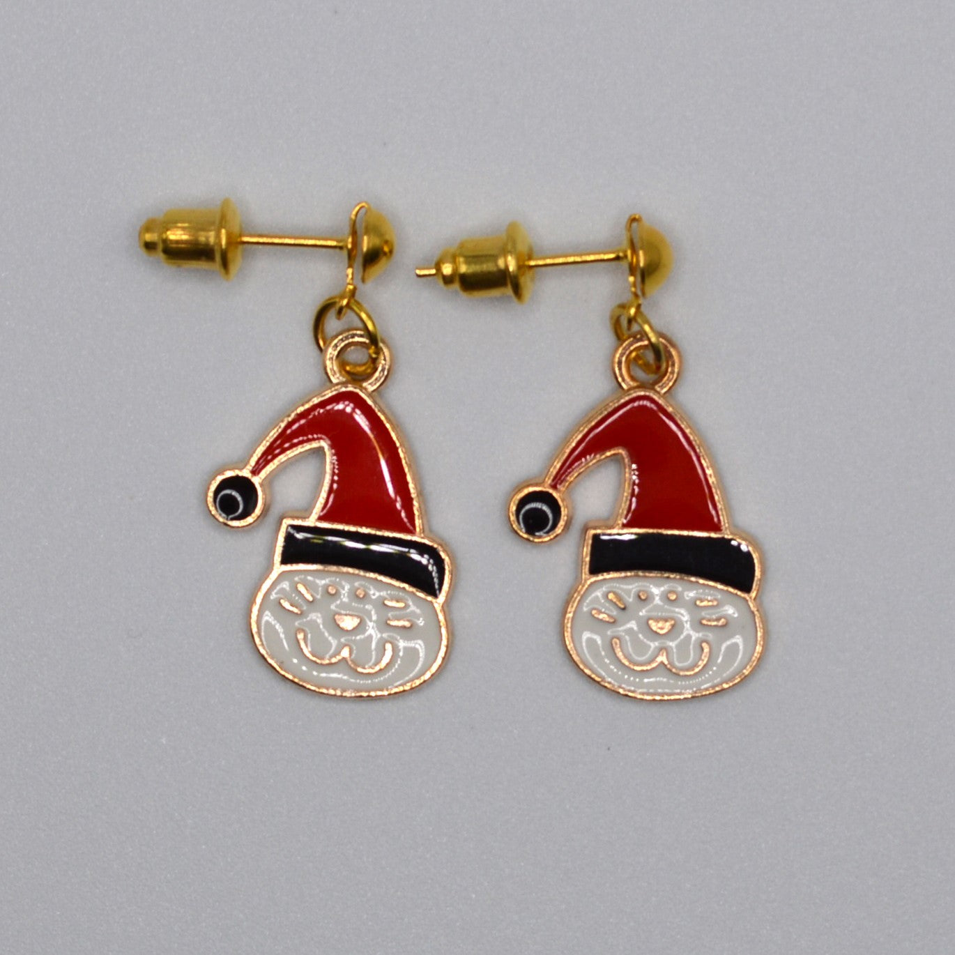 Santa Cat Earrings