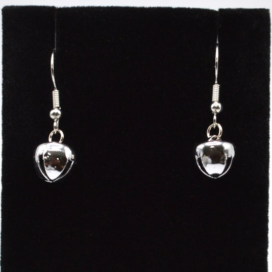 Silver Jingle Bells Christmas Earrings