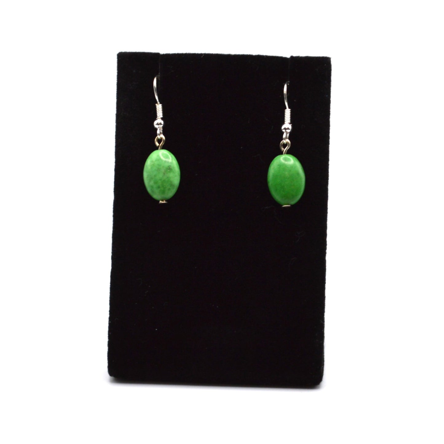 Green Oval Earrings