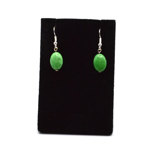 Green Oval Earrings