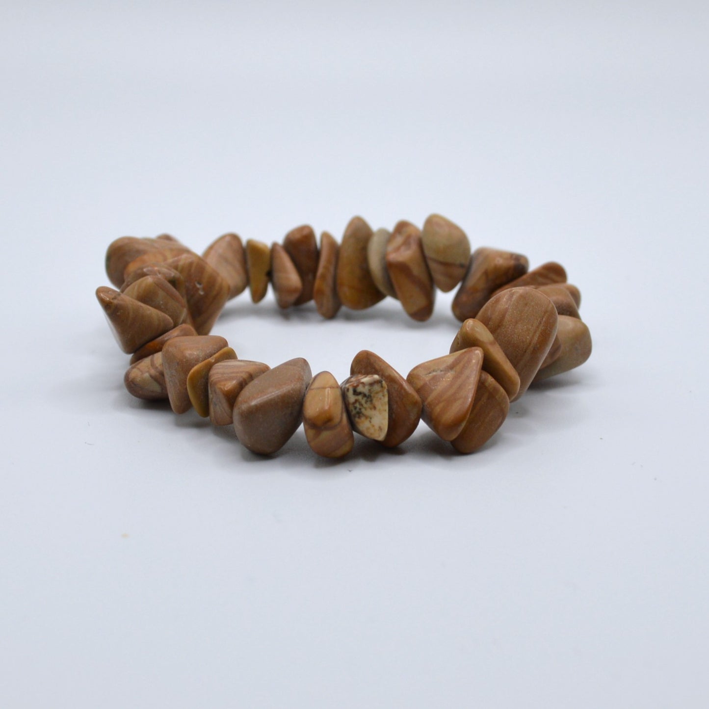 Brown Stone Chip Stretch Bracelet