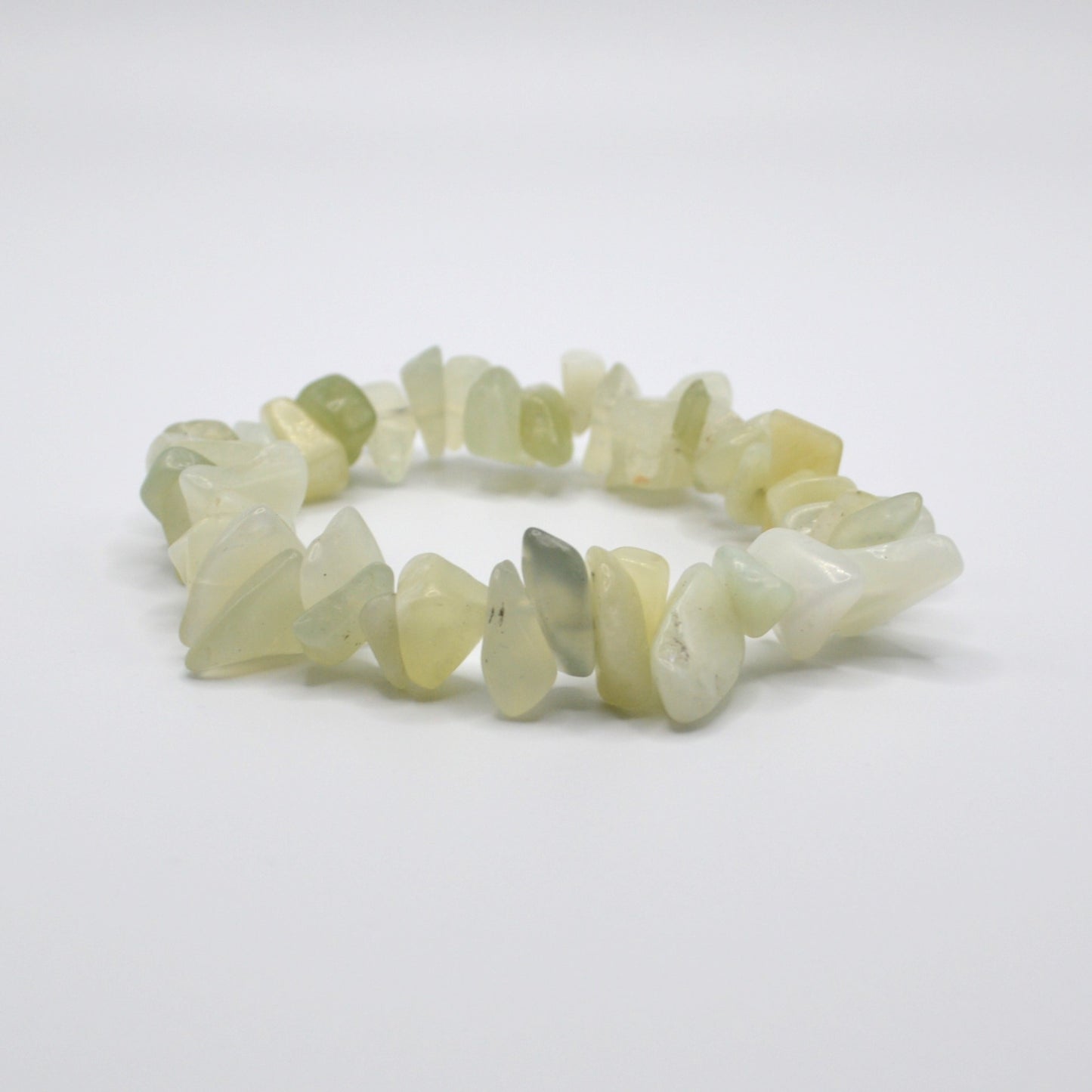 Sea Green New Jade Chip Stretch Bracelet