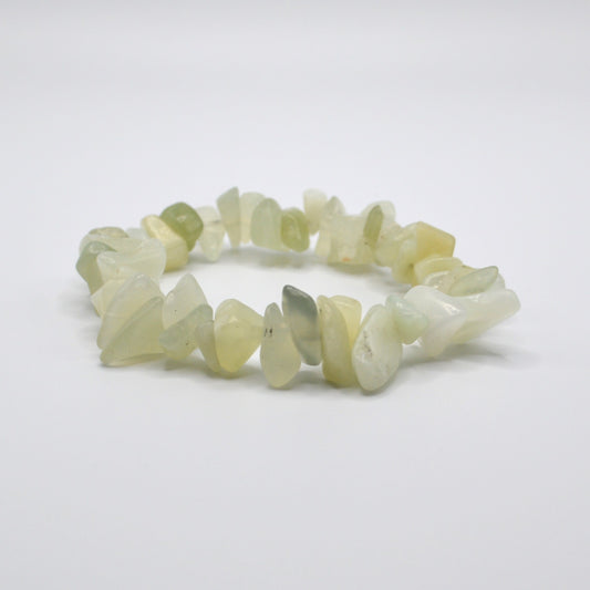 Sea Green New Jade Chip Stretch Bracelet