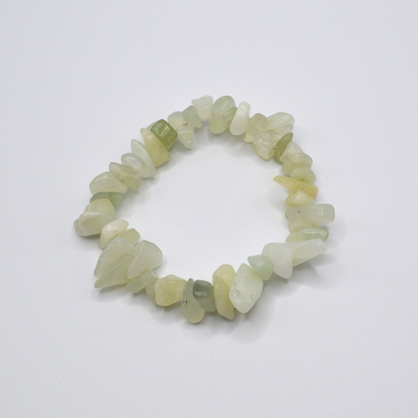 Sea Green New Jade Chip Stretch Bracelet