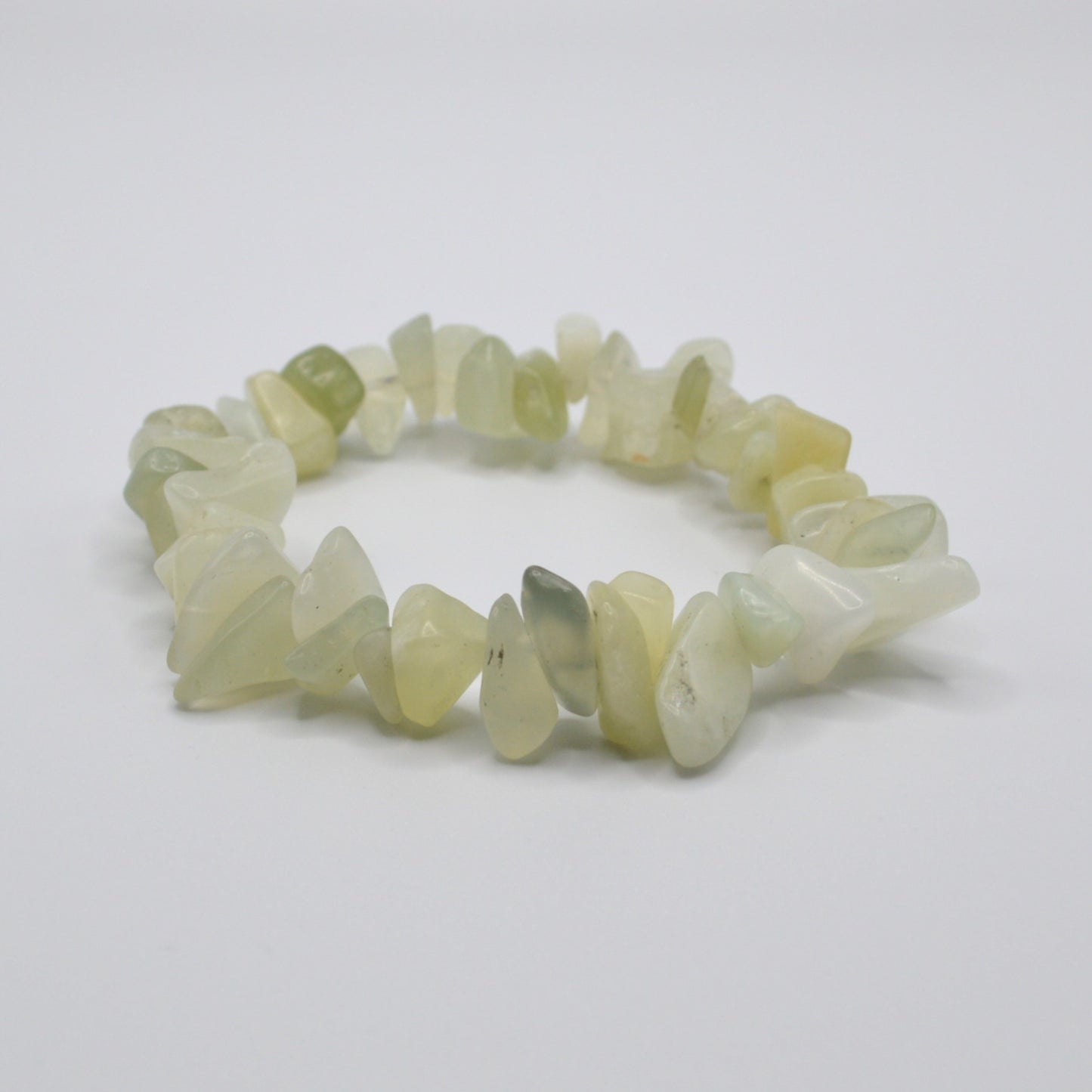 Sea Green New Jade Chip Stretch Bracelet