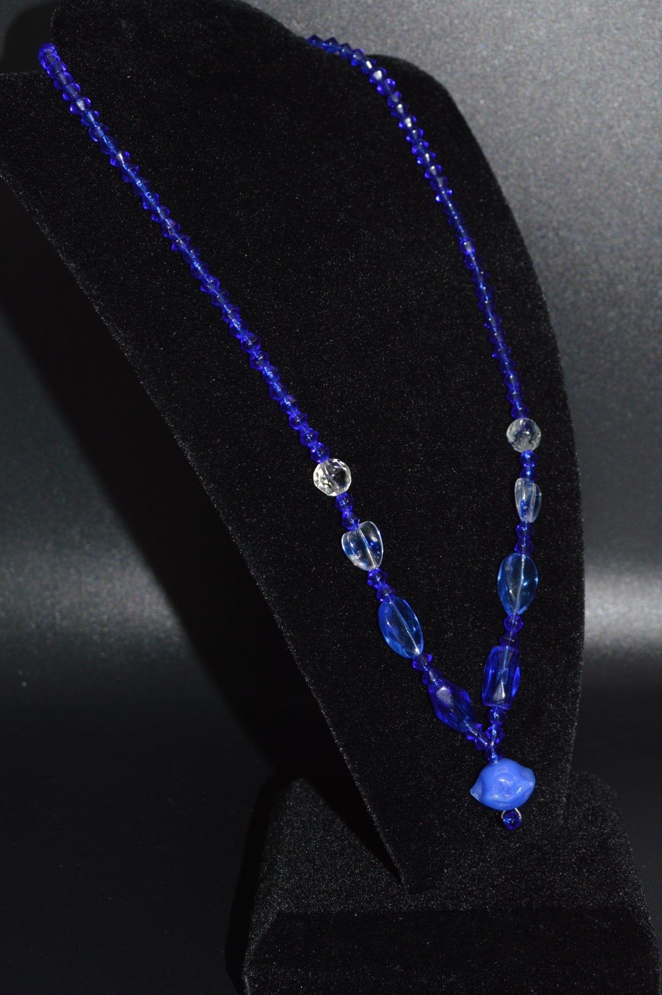 Royal Blue Glass Necklace