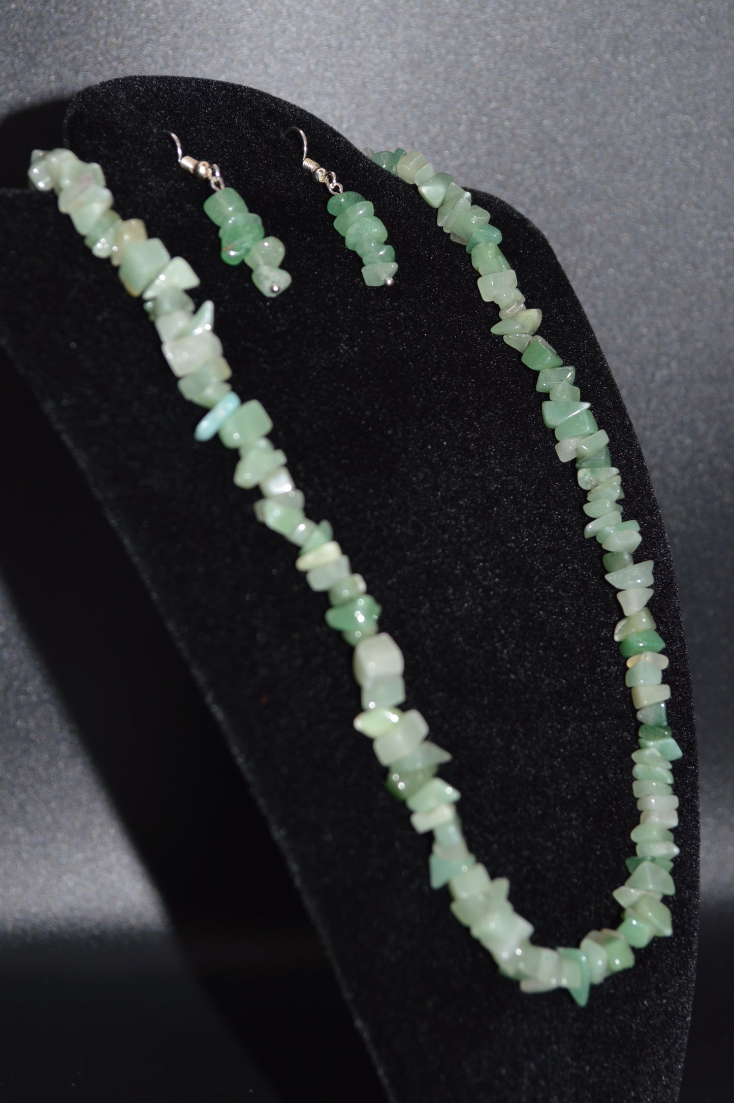 Aventurine Chips Necklace and Earring Set