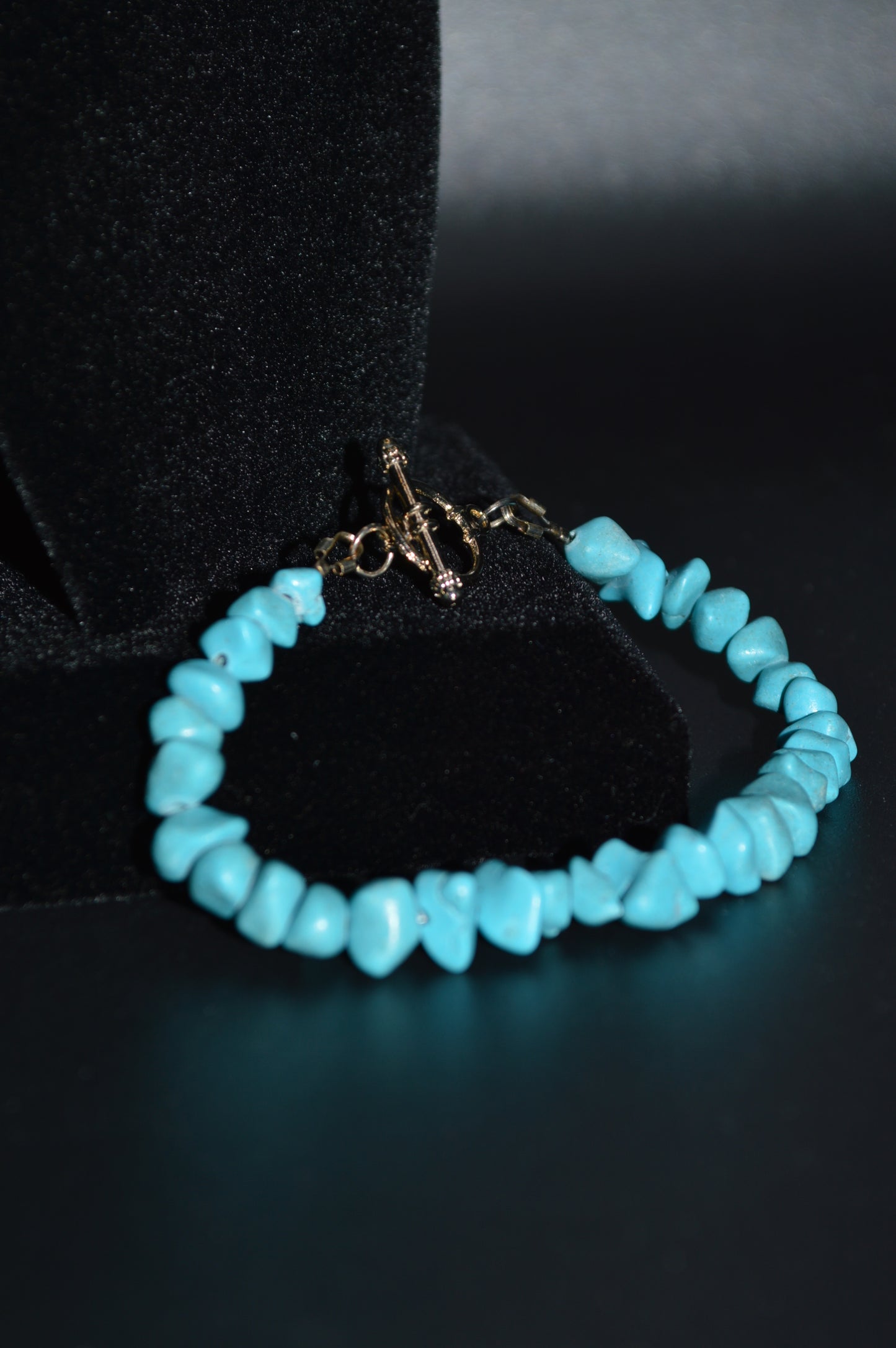 Resin Chips Necklace, Earring and Bracelet Set (Turquoise)