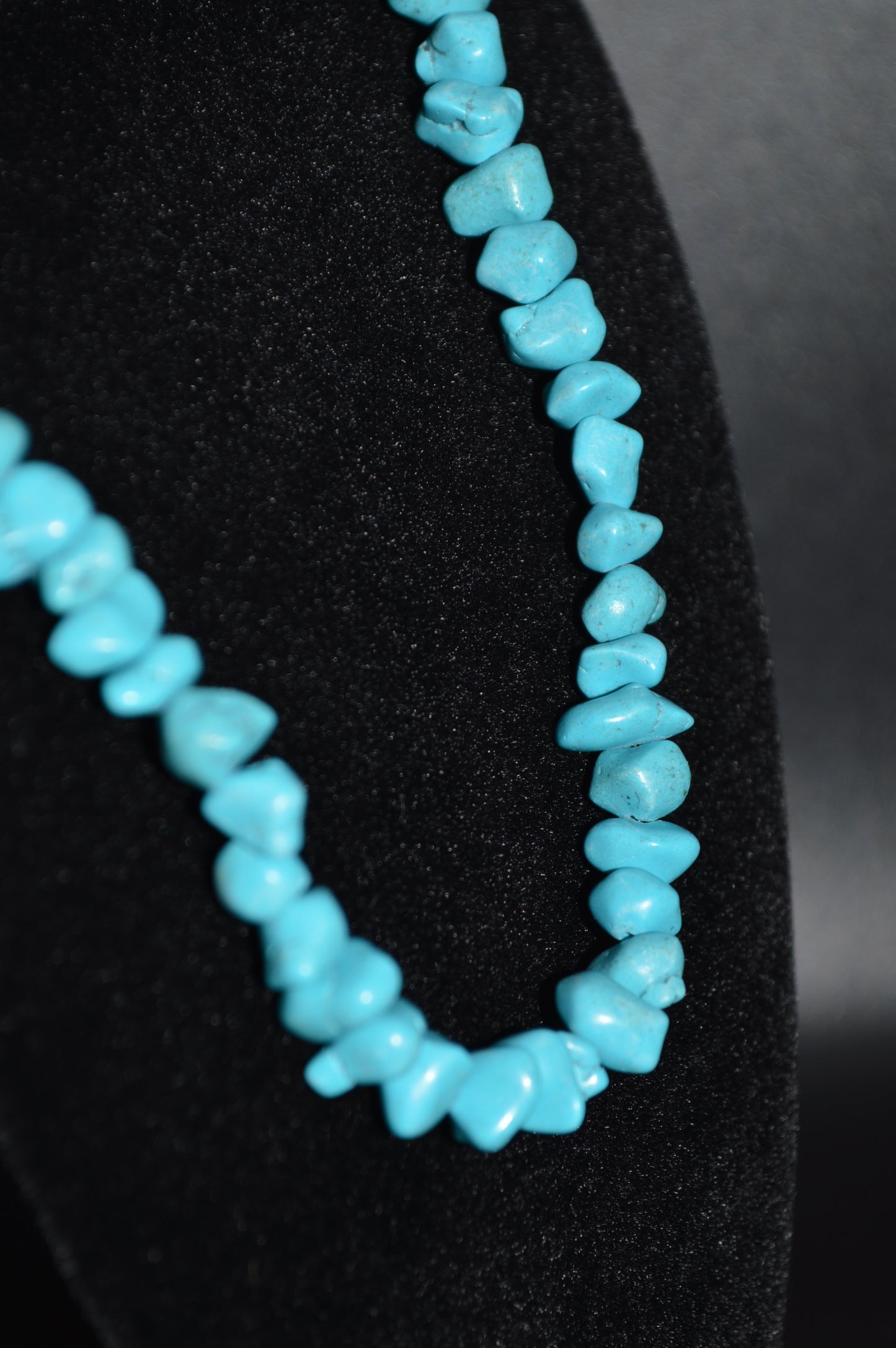 Resin Chips Necklace and Earring Set (Turquoise)