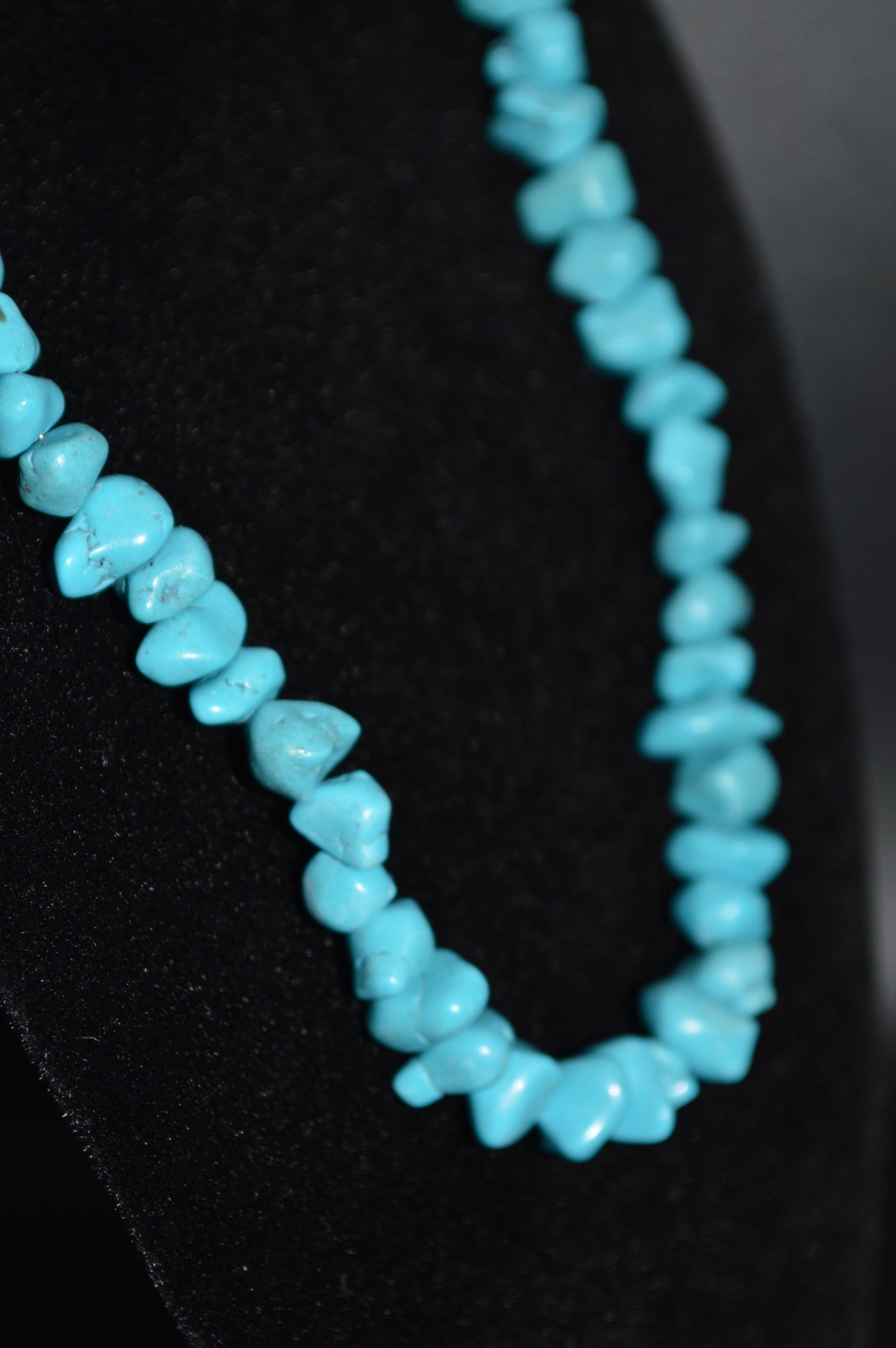 Resin Chips Necklace and Earring Set (Turquoise)