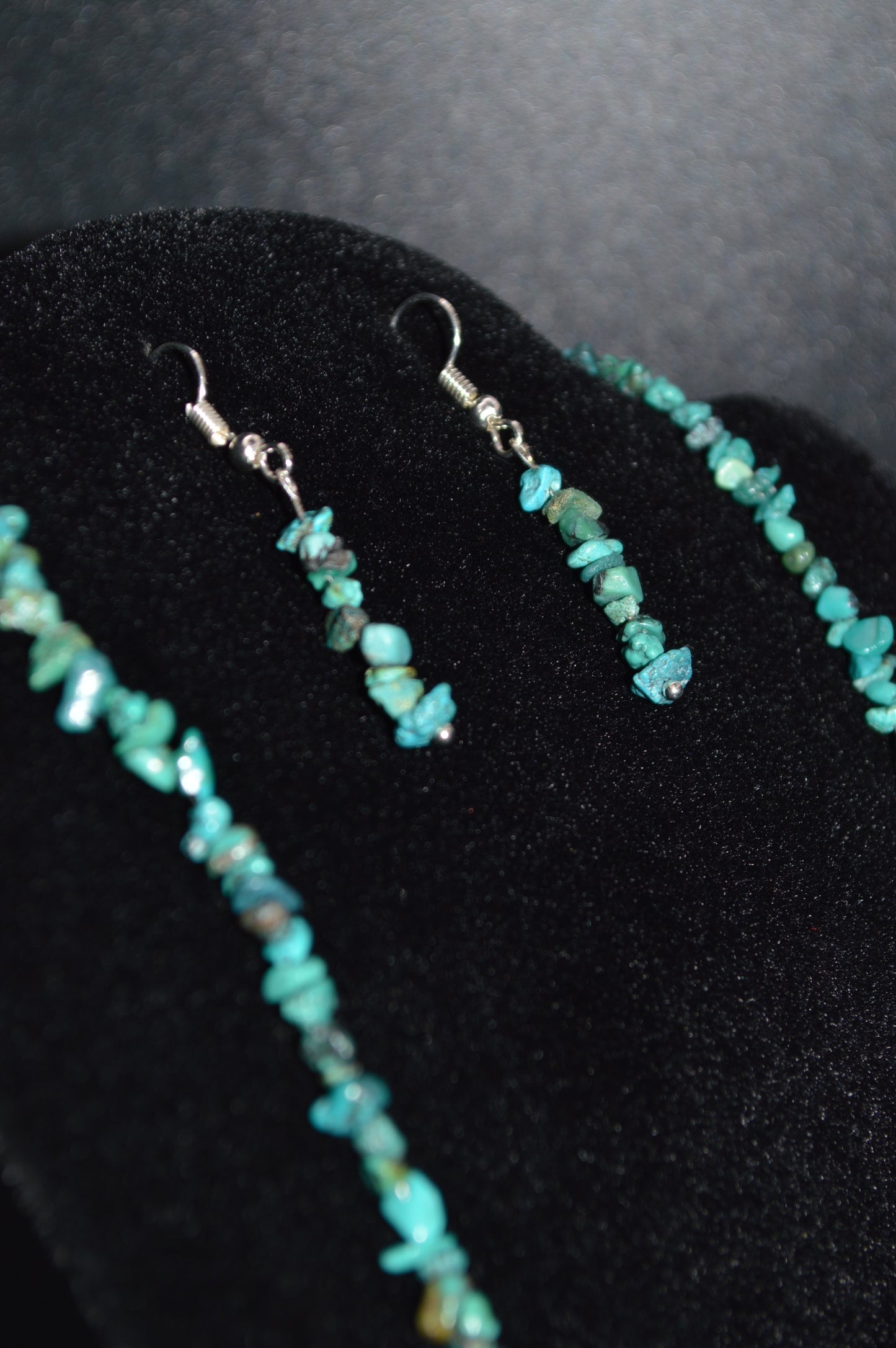 Turquoise Chips Necklace and Earring Set