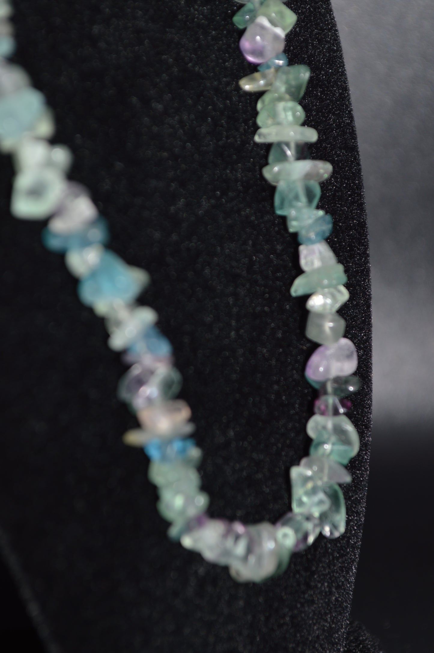 Rainbow Fluorite Chips Necklace and Earring Set