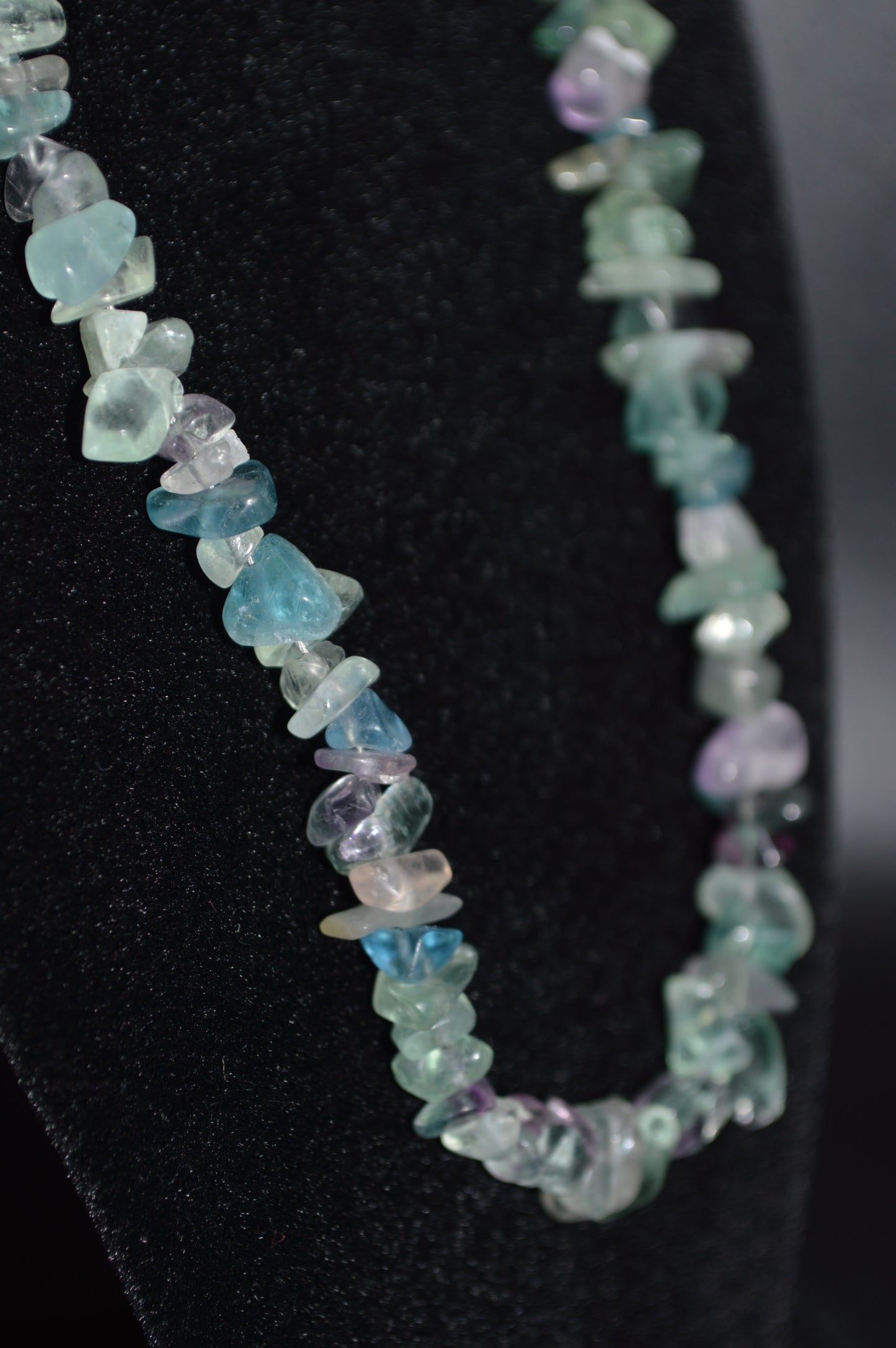 Rainbow Fluorite Chips Necklace and Earring Set