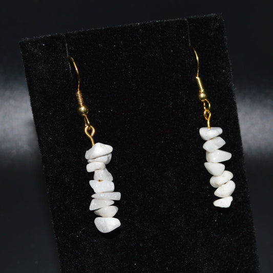 Snow Quartz Chip Earrings