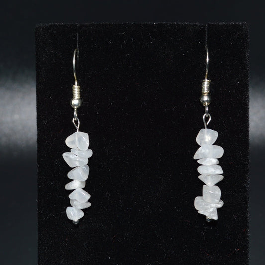 Snow Quartz Chip Earrings