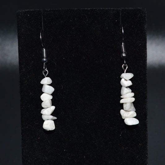 Snow Quartz Chip Earrings