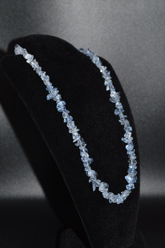 Glass Chips Necklace (Light Blue)