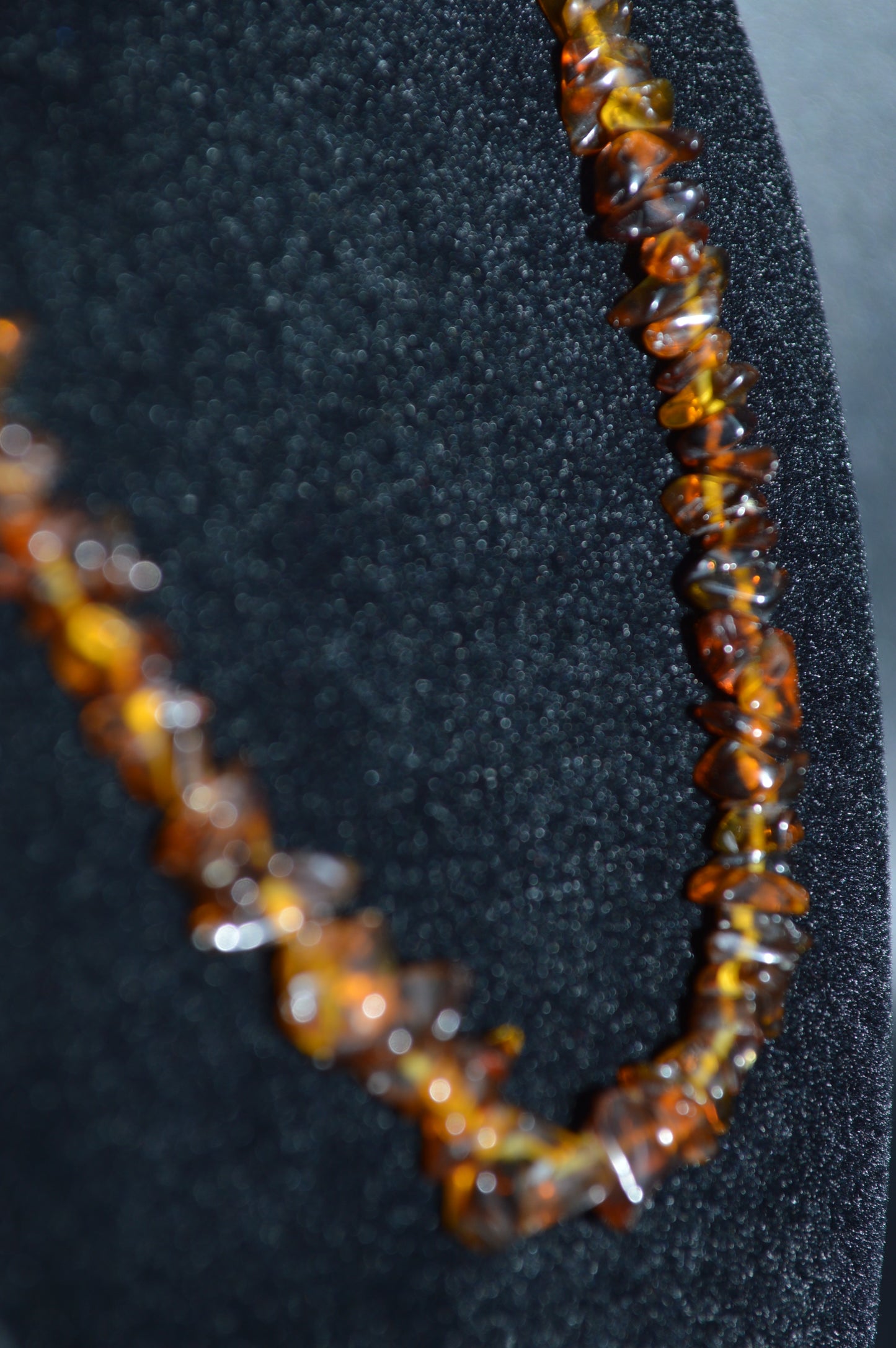 Glass Chips Necklace and Earring Set (Brown)