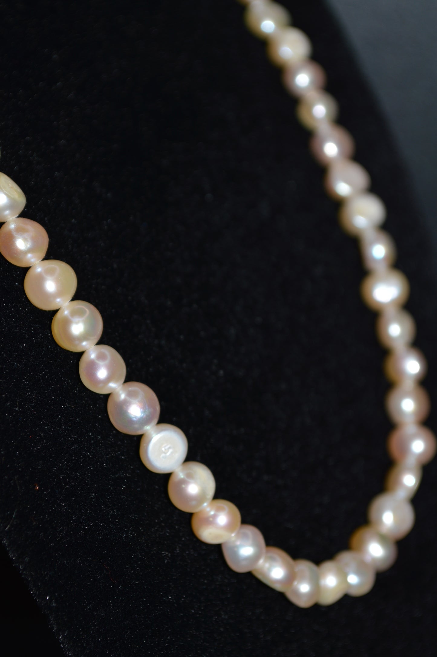 Freshwater Cultured Pearl Necklace and Earring Set (Peach)