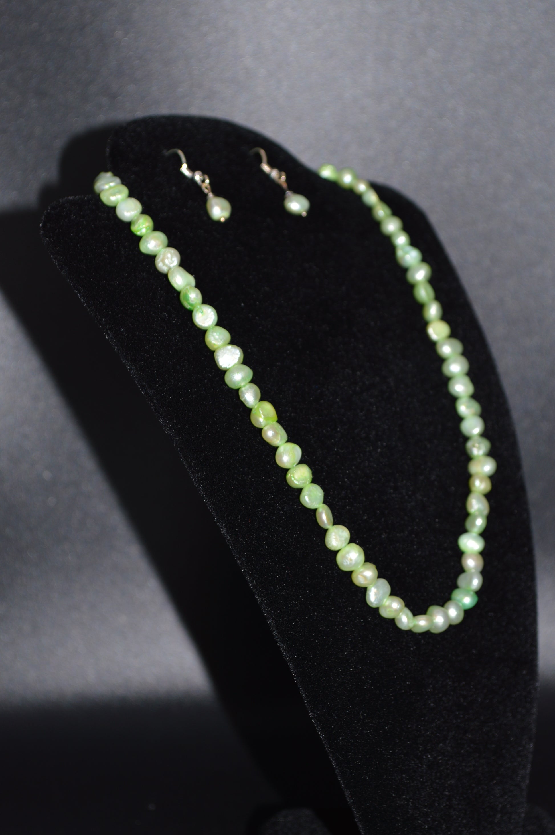 Freshwater Cultured Pearl Necklace and Earring Set (Aloe Green) – Abundant Joy  Jewelry