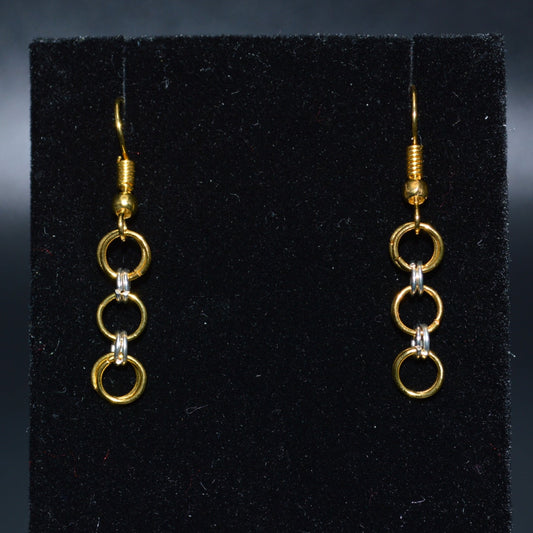 Gold Chainmail Earrings