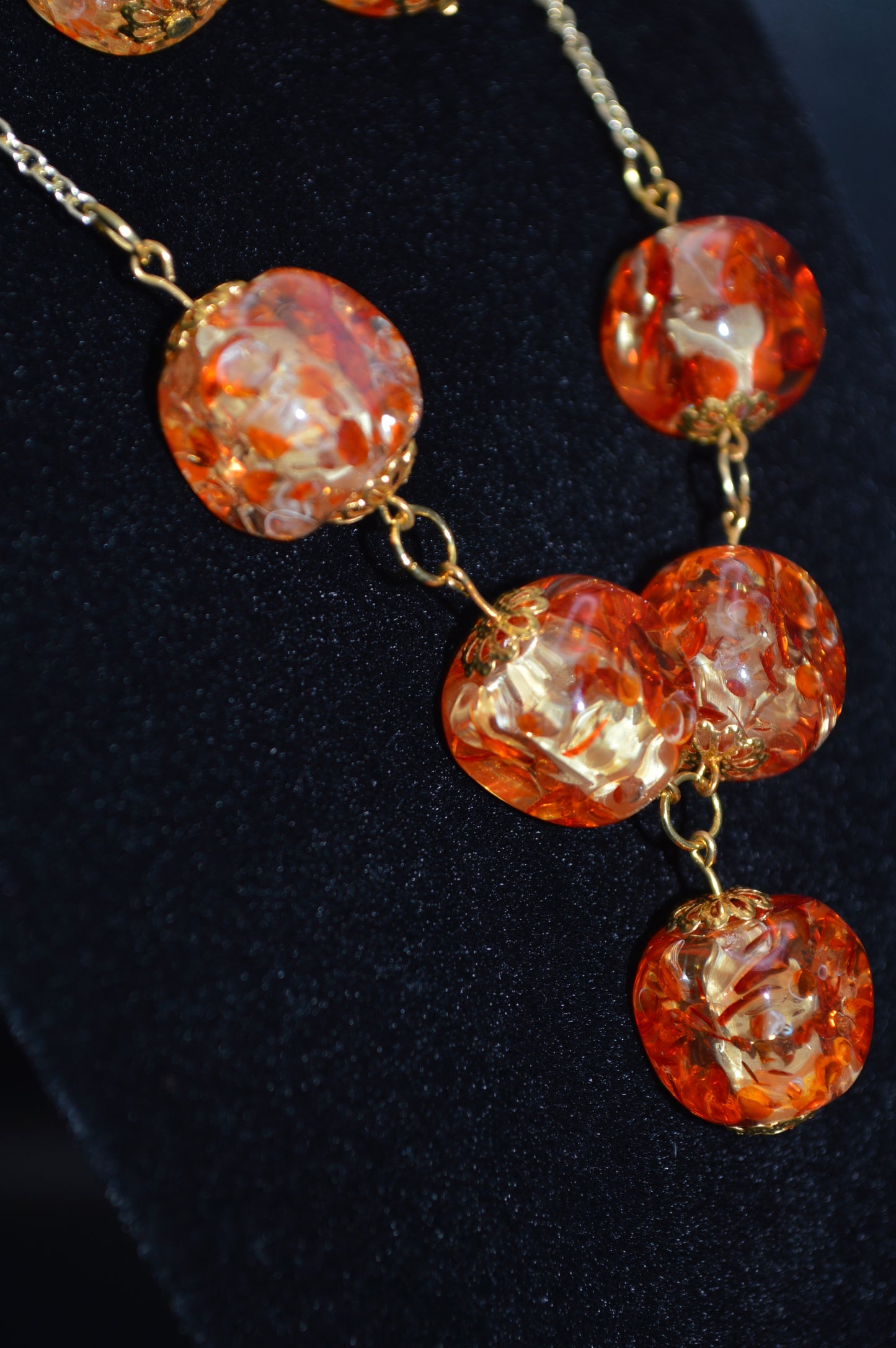 Ice Flake Resin Necklace and Earring Set (1 Drop)