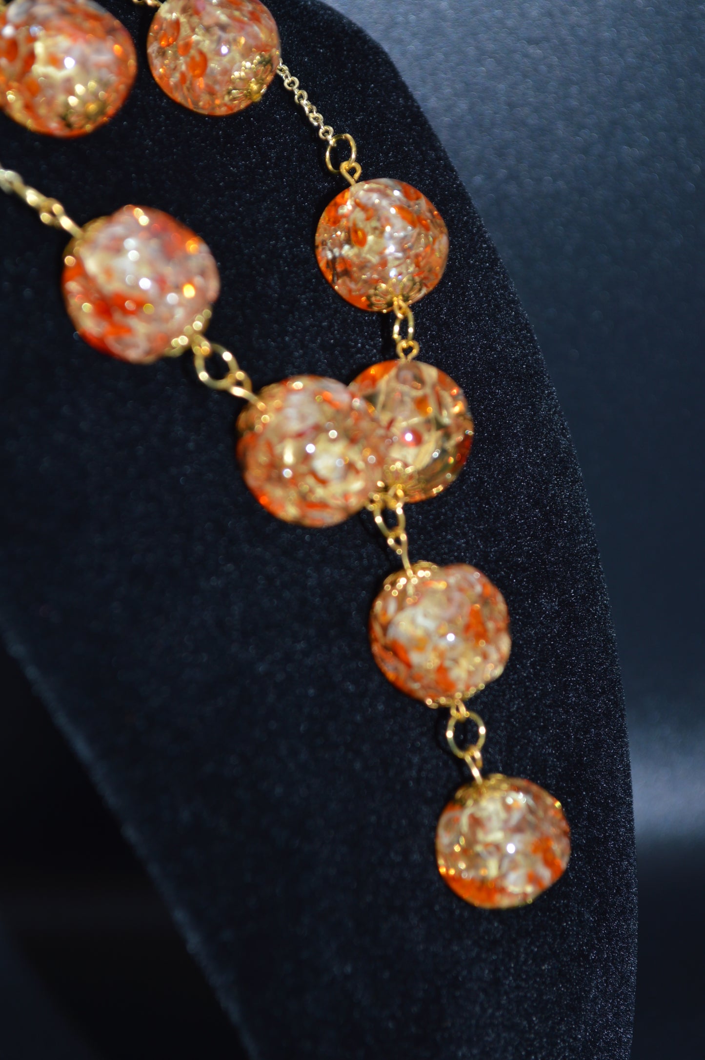 Ice Flake Resin Necklace and Earring Set (2 Drops)
