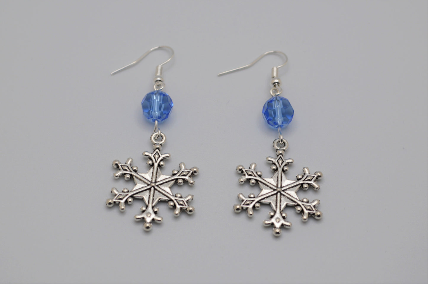 Snowflake Earrings #1 (Blue)