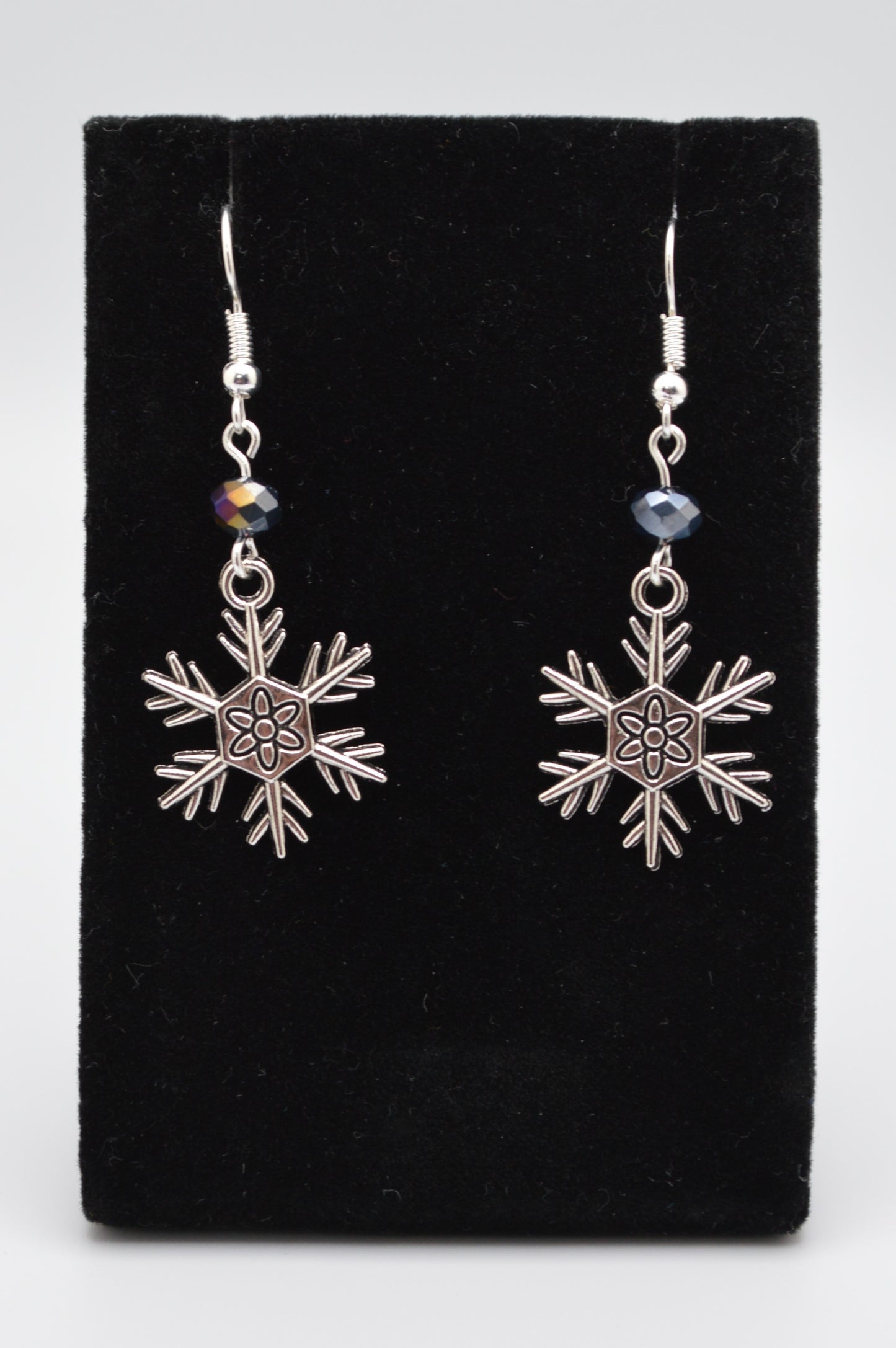 Snowflake Earrings #3 (Black)