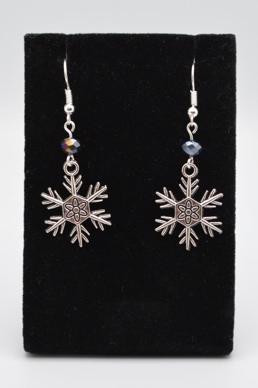 Snowflake Earrings #3 (Black)