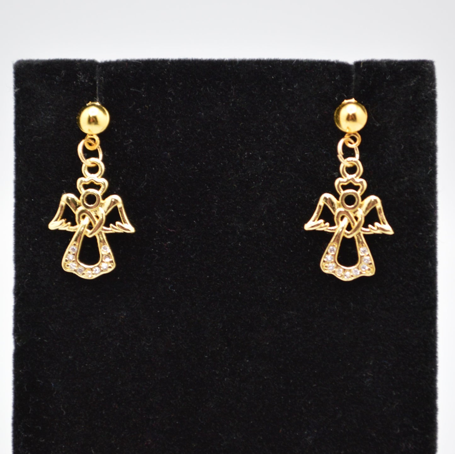Gold Angel Earrings