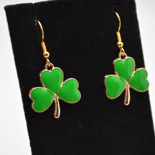 Kelly Green Shamrock Earrings
