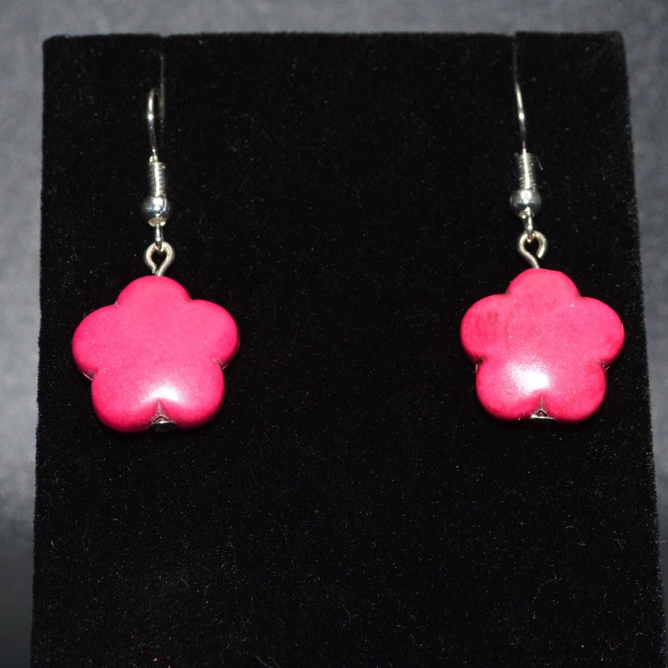 Resin Flower Earrings (Pink)