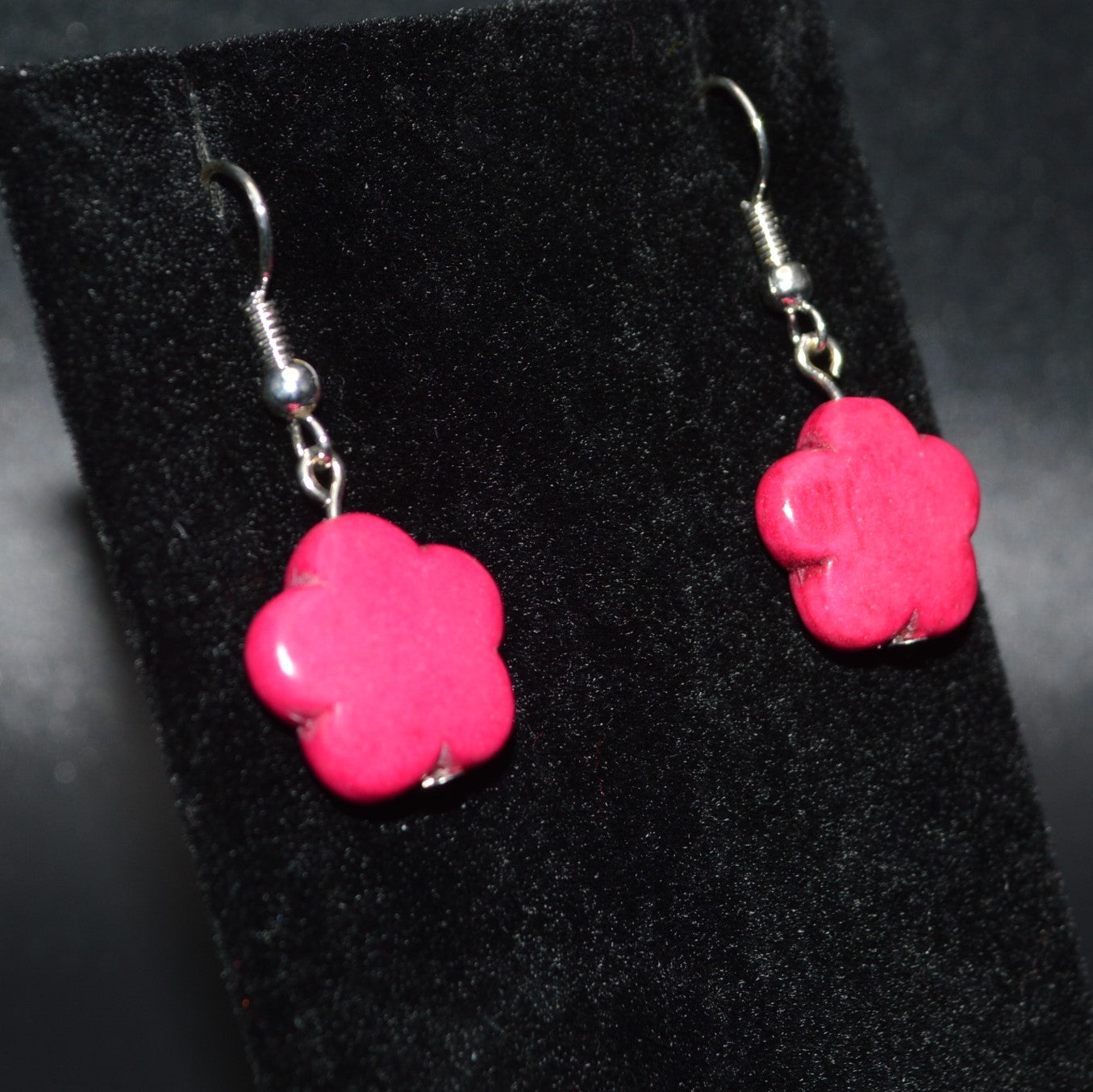 Resin Flower Earrings (Pink)