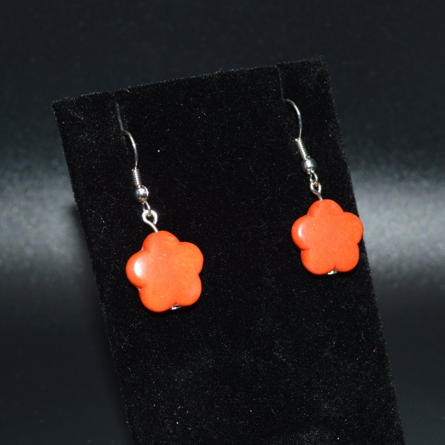 Resin Flower Earrings (Orange)
